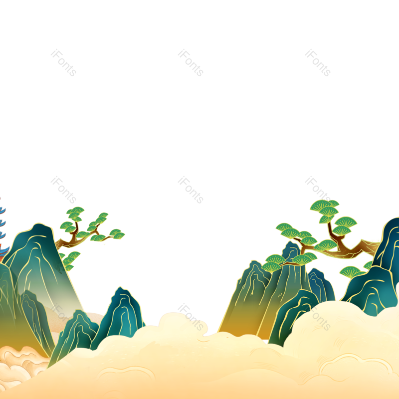 云朵图片,云朵素材元素,山脉PNG,免抠素材